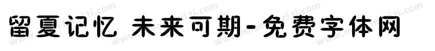 留夏记忆 未来可期字体转换
